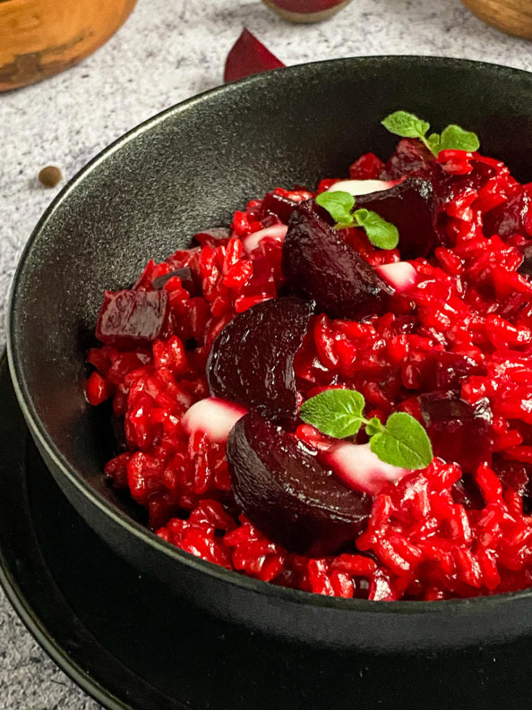 Beetroot Risotto No Wine