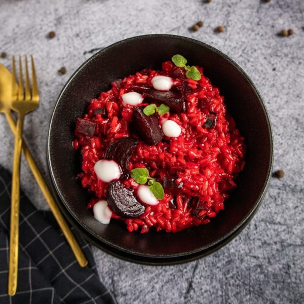 Beetroot Risotto Without Wine